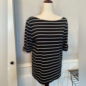 Lauren Ralph Lauren Stripe Boatneck Shirt size XL